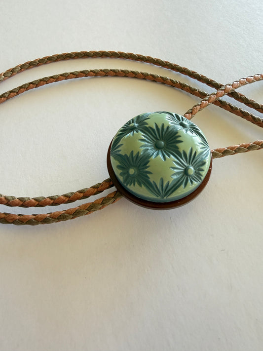 Antique Button Bolo Tie - 8