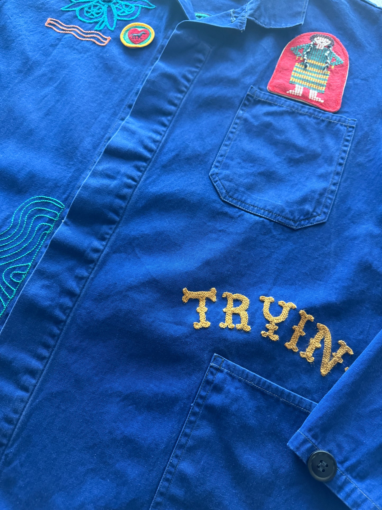Vintage Chore Coat - Mirror Owls