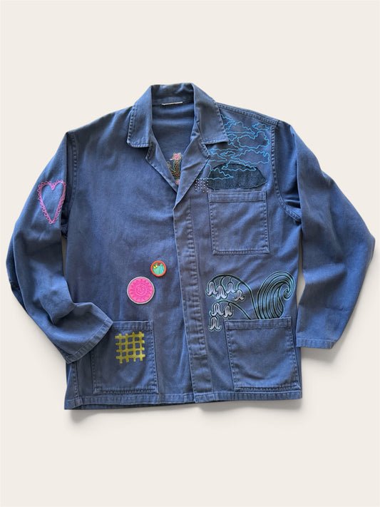 Vintage Blue Chore Coat - Jackrabbit Thistle