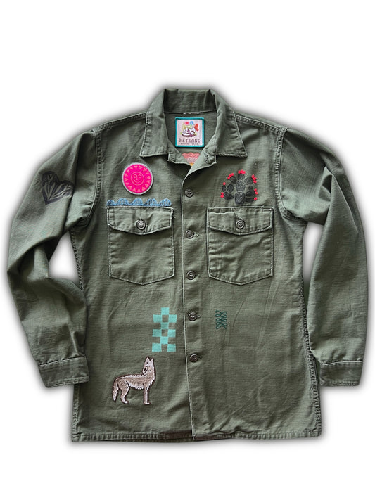Vintage Military Shirt - Coyote Bloom
