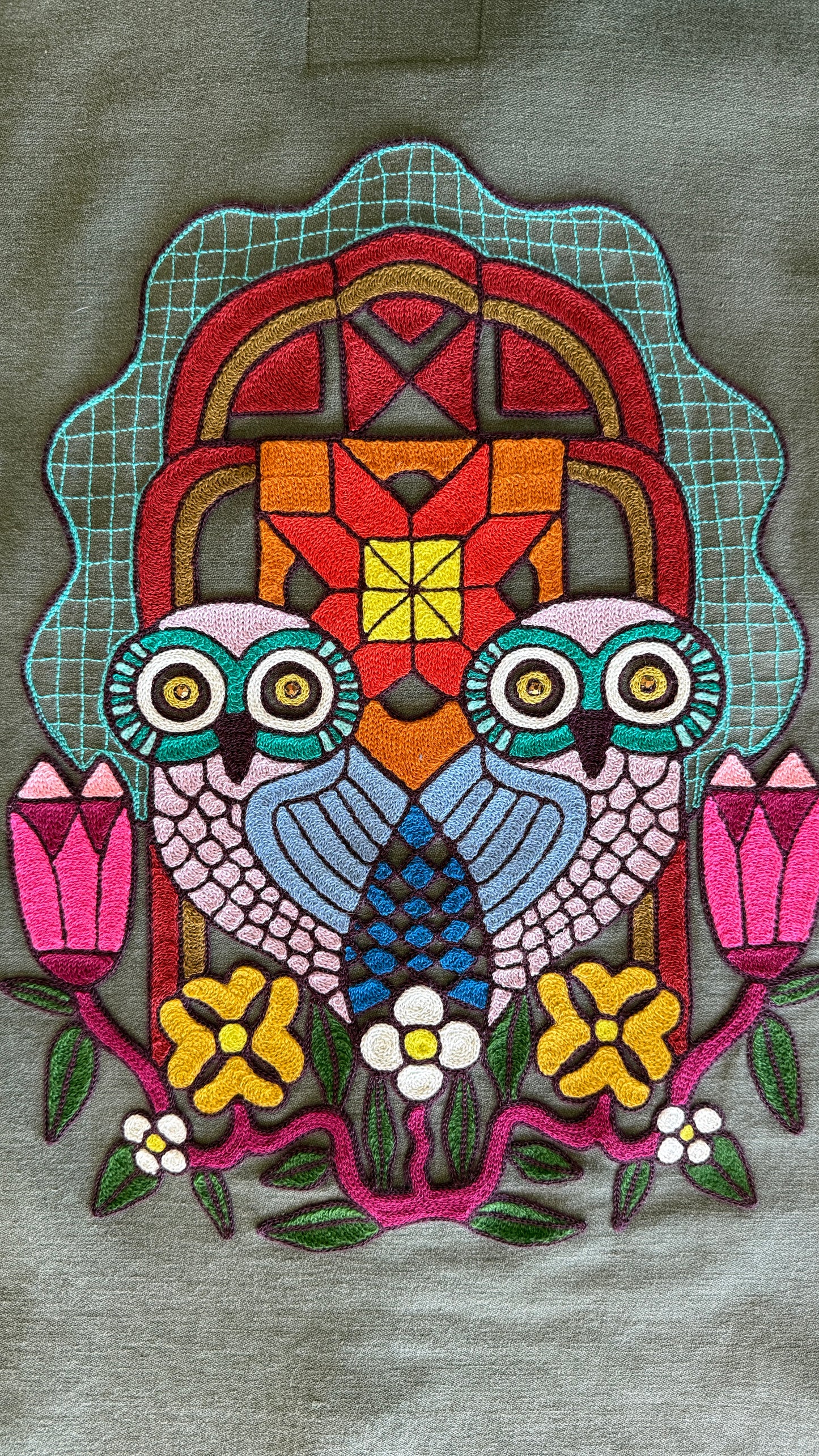 Vintage Embroidered Shacket - Mirror Owls