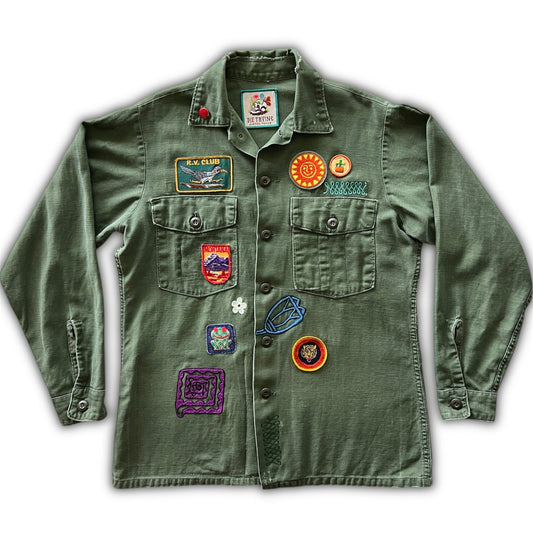 Vintage Military Shirt - Coral Cactus