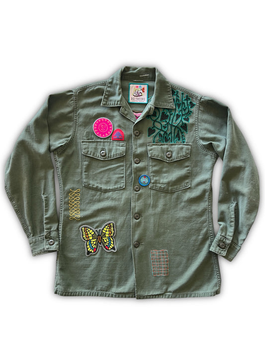 Vintage Military Shirt - Sunshine Snake Bloom