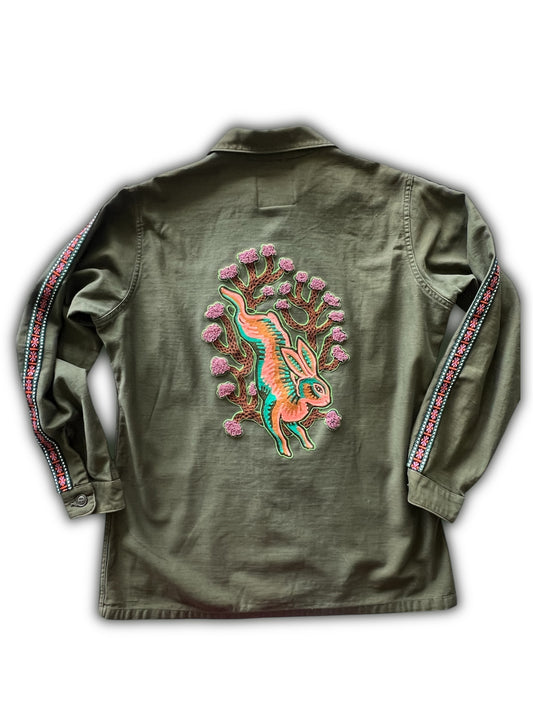 Vintage Military Shirt - Jackrabbit Triangles