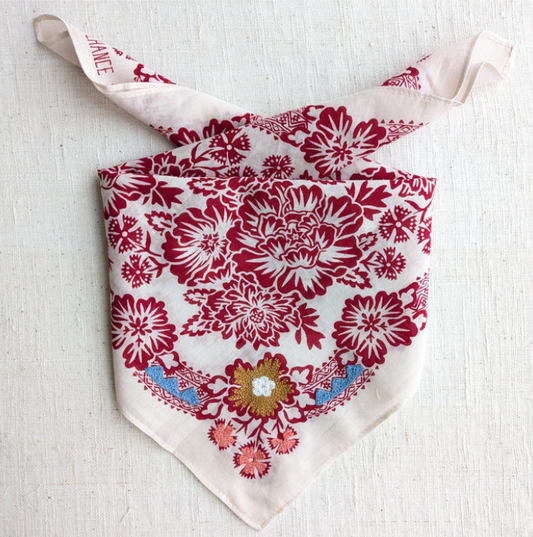 Embroidered Sand Bandana-Cotton