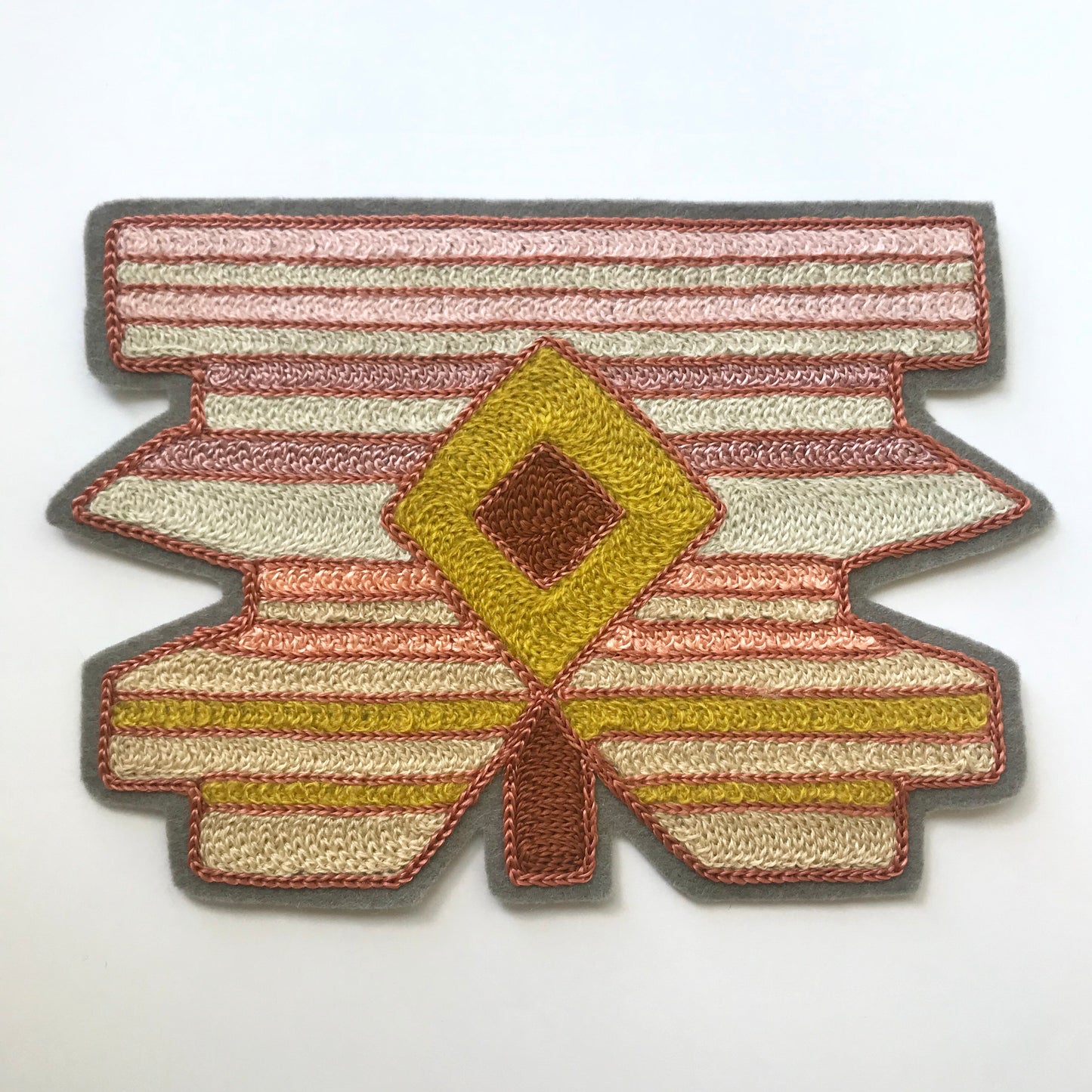 Diamond Stripes Chainstitch Patch