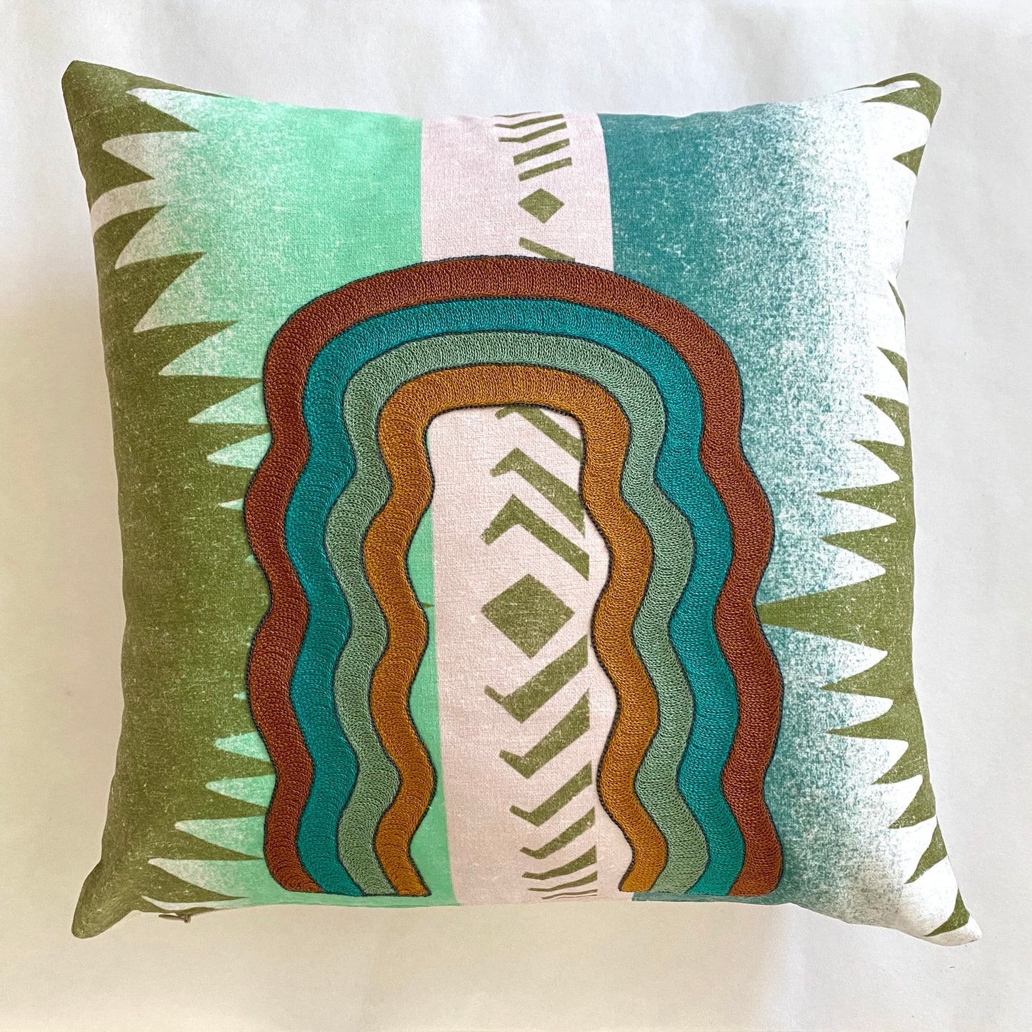 Wave Pillow Green