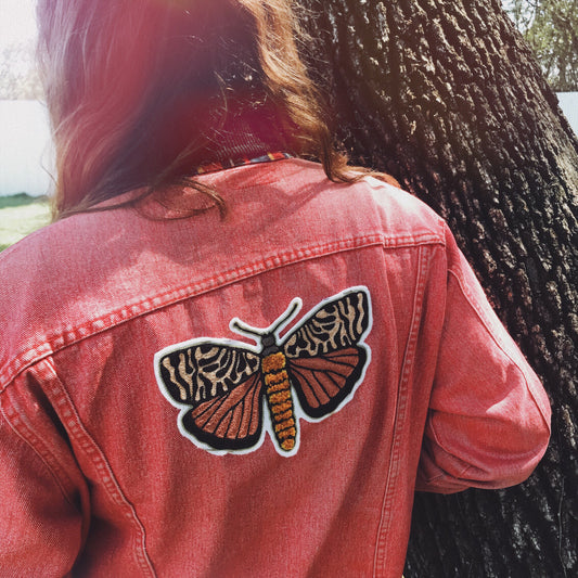 Tiger Moth Chainstitch & Chenille Patch