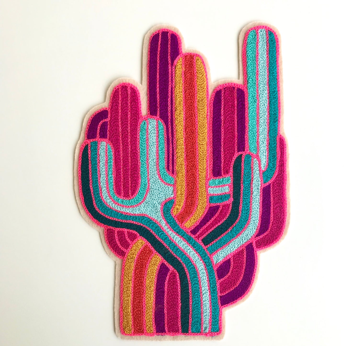 Neon Cactus Dreams Chainstitch Back patch