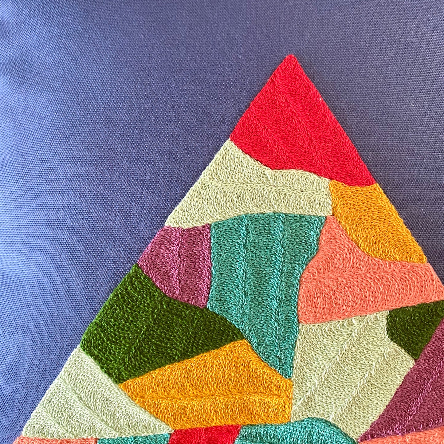 Patchwork Mountain Pillow Cotton Canvas