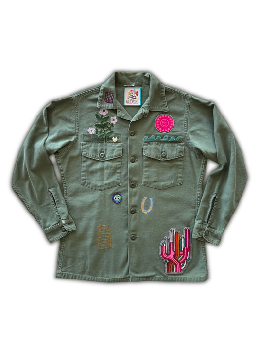 Vintage Military Shirt - Snake Bloom