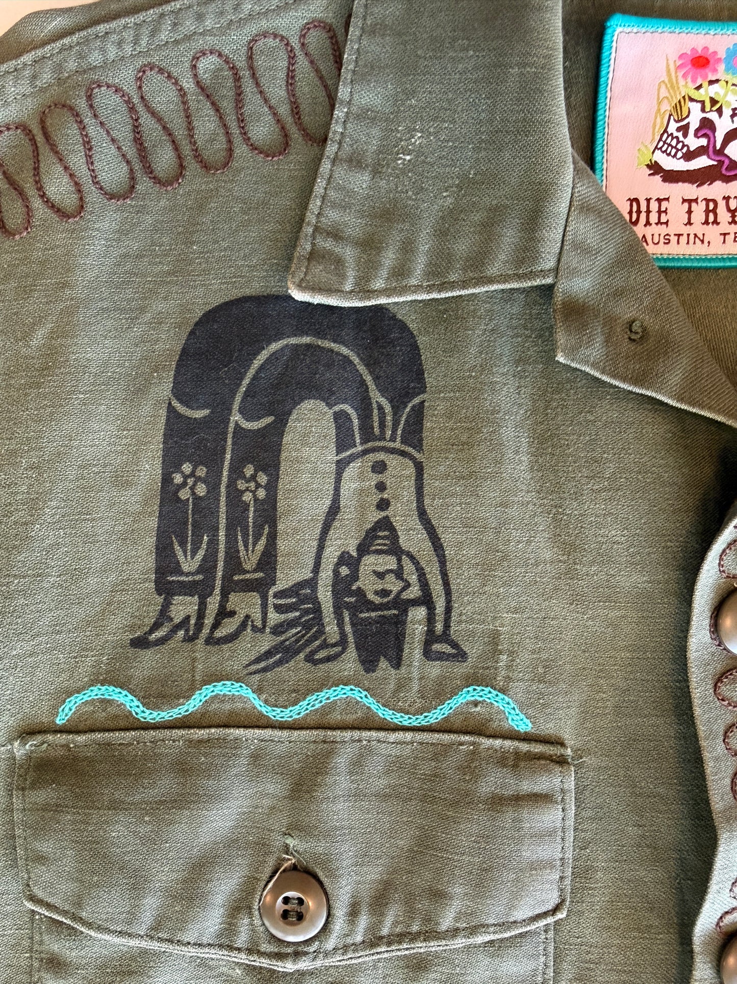 Vintage Military Shirt - Rabbit Cactus