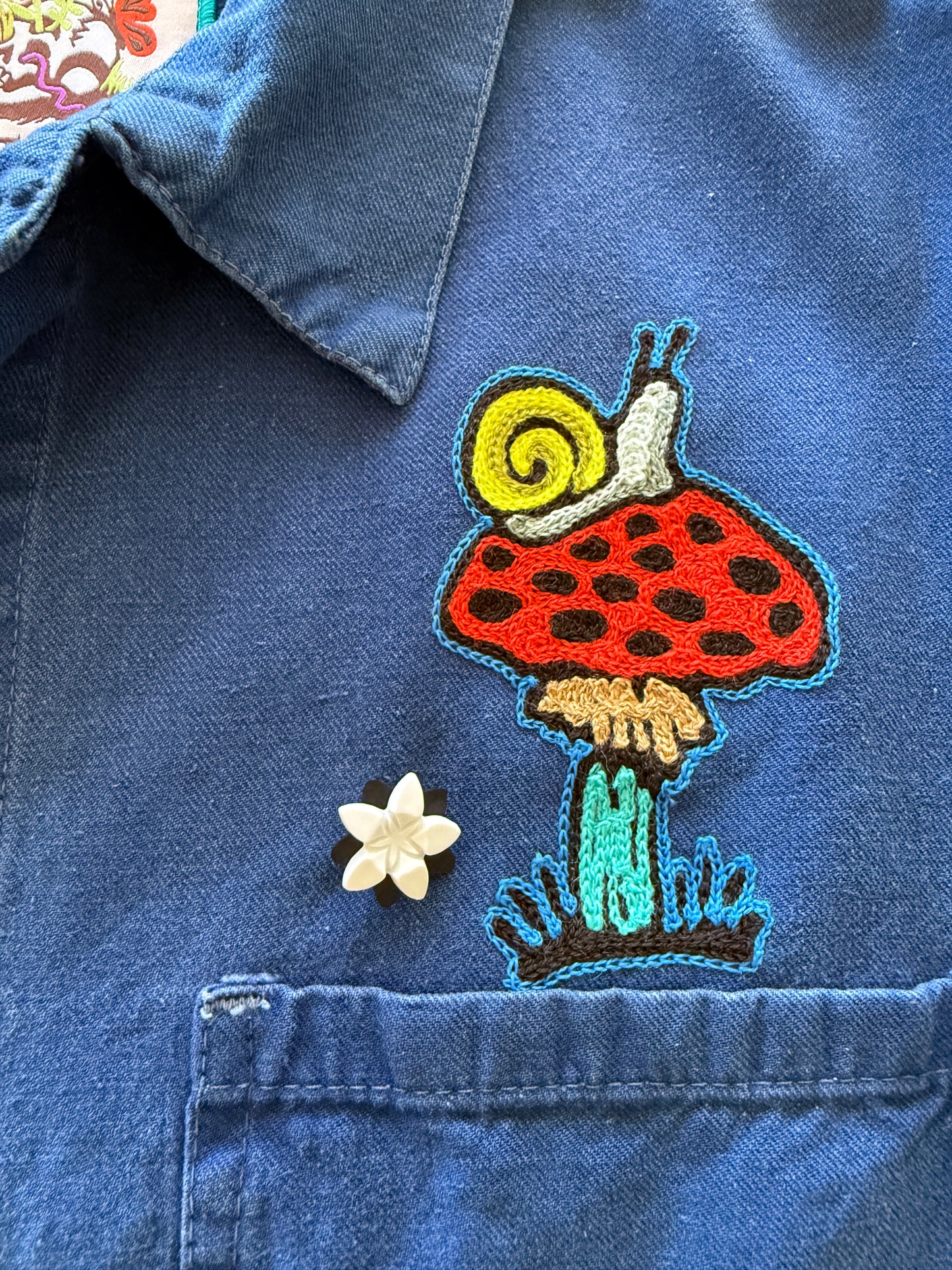 Vintage Embroidered French Chore Coat - Big Sun