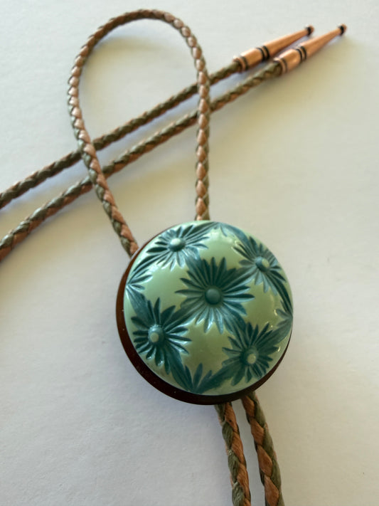 Antique Button Bolo Tie - 8