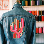 Neon Cactus Dreams Chainstitch Backpatch- PREORDER