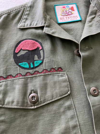 Vintage Military Shirt - Cactus Rabbit