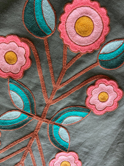 Vintage Military Shirt - Bloom Button Cactus