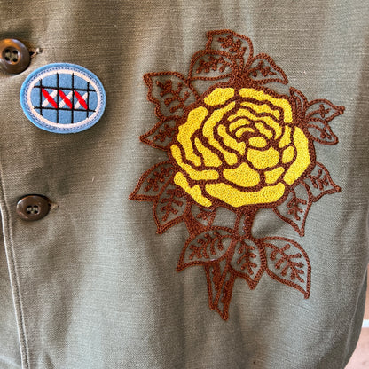 Vintage Military Shirt - Coyote Rose