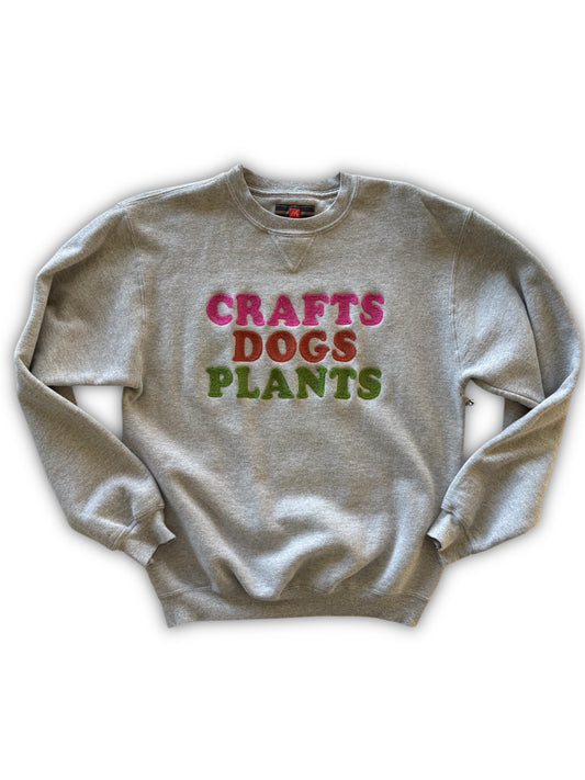 Gray - Crafts Dogs Plants Sweatshirt