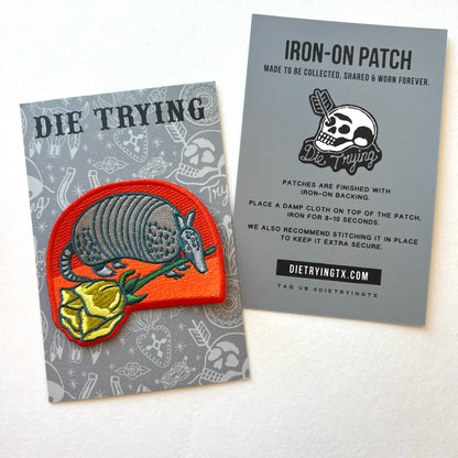 Armadillo Rose Digital Patch