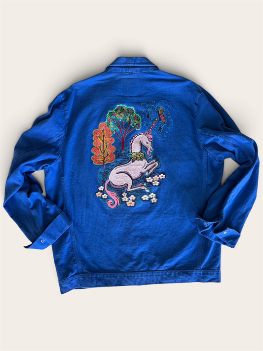 Vintage Blue Jacket - Unicorn