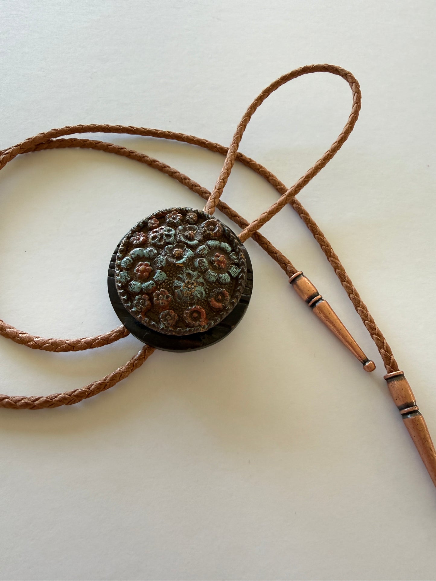 Antique Button Bolo Tie - 5