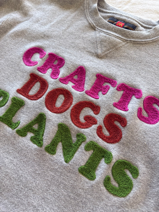 Gray - Crafts Dogs Plants Sweatshirt