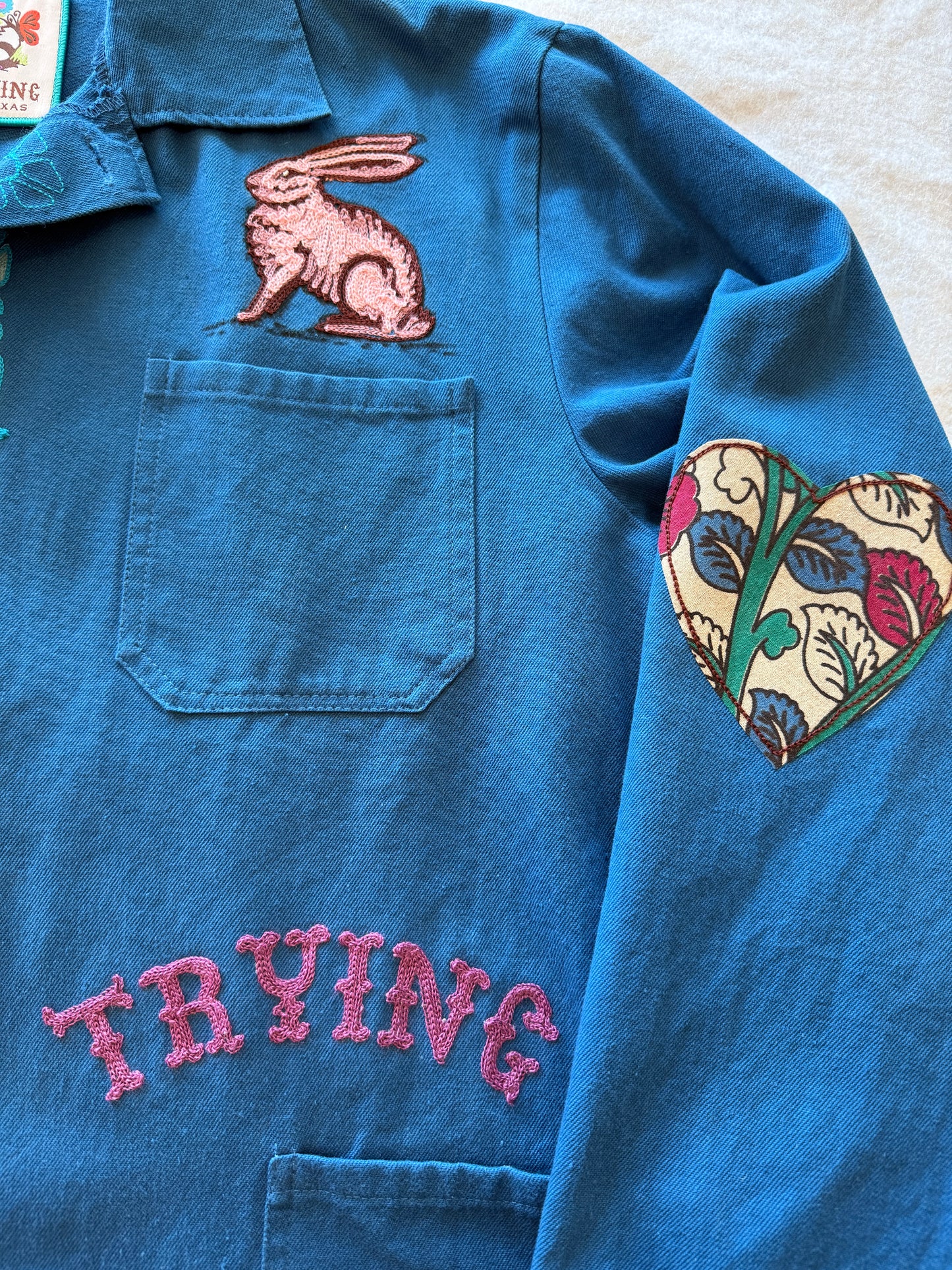 Vintage Blue Chore Coat - Collage
