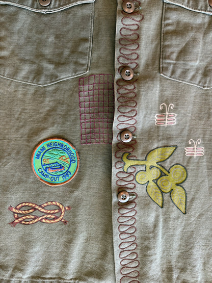 Vintage Military Shirt - Rabbit Cactus