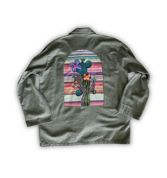 Vintage Military Shirt - Serape Cactus