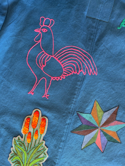 Vintage Blue Chore Coat - Collage