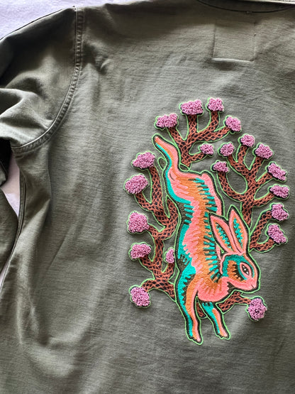 Vintage Military Shirt - Jackrabbit Triangles