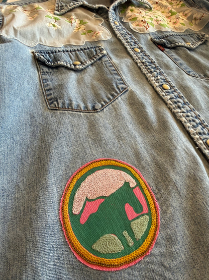 Vintage Denim Shirt - Coneflower 01