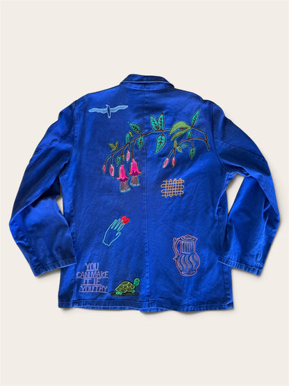 Vintage Blue Chore Coat - Collage