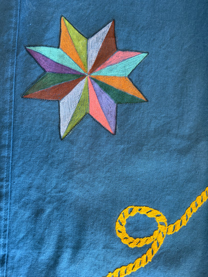 Vintage Blue Chore Coat - Collage