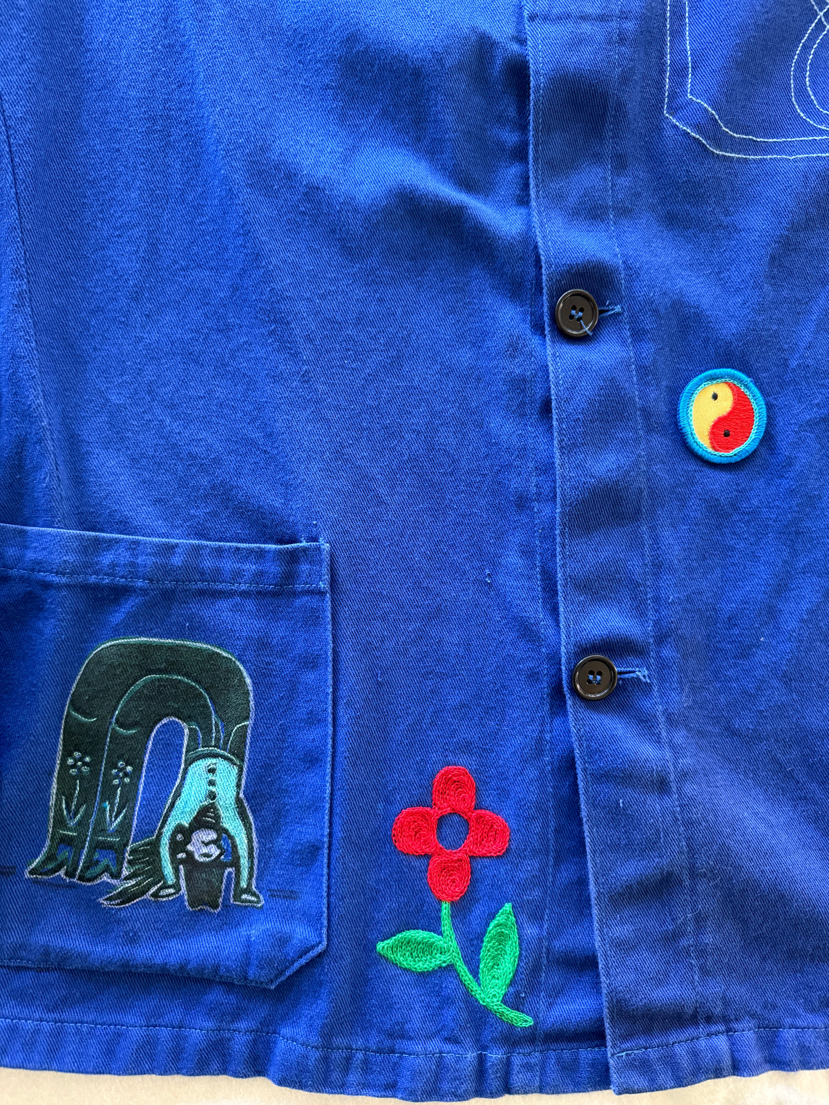 Vintage Blue Chore Coat - Collage