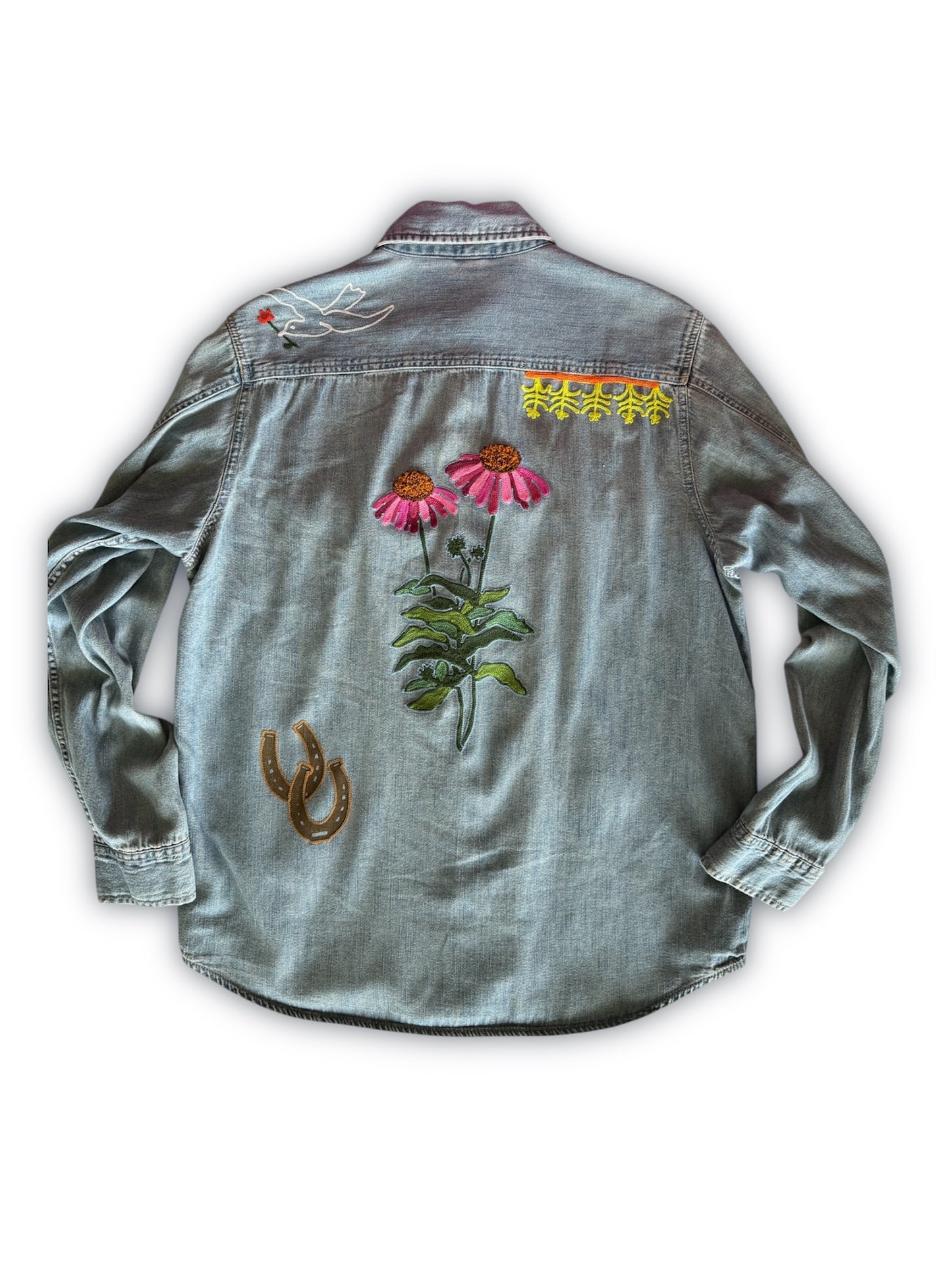 Vintage Denim Shirt - Coneflower 02