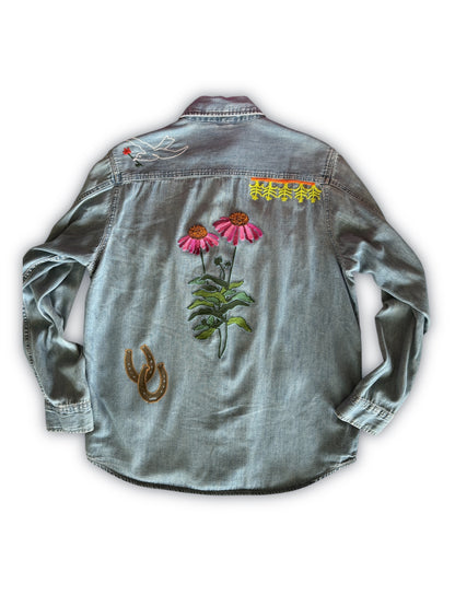 Vintage Denim Shirt - Coneflower 02