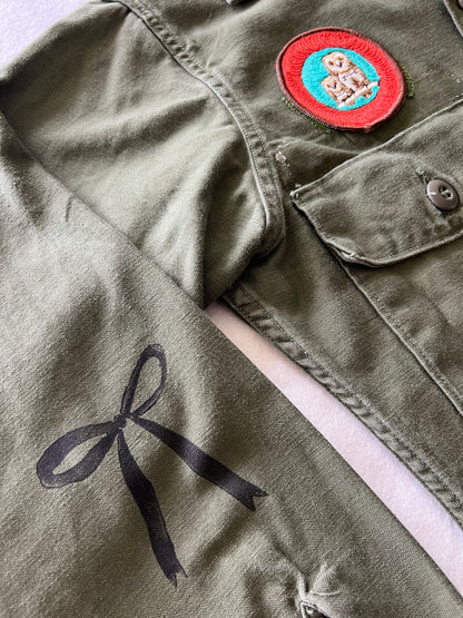 Vintage Military Shirt - Bloom Button Cactus
