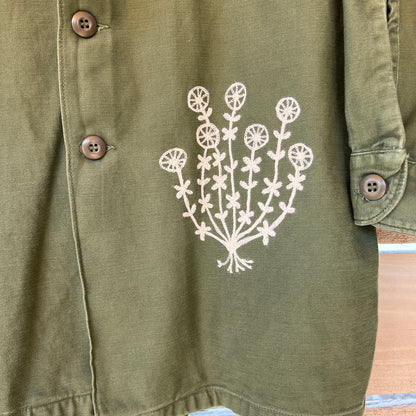 Vintage Military Shirt - Donkey + Checked Cactus