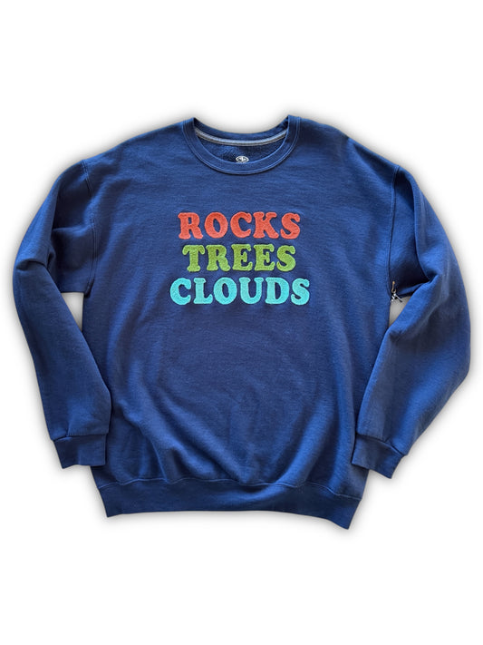 Navy - Rocks Trees Clouds Sweatshirt