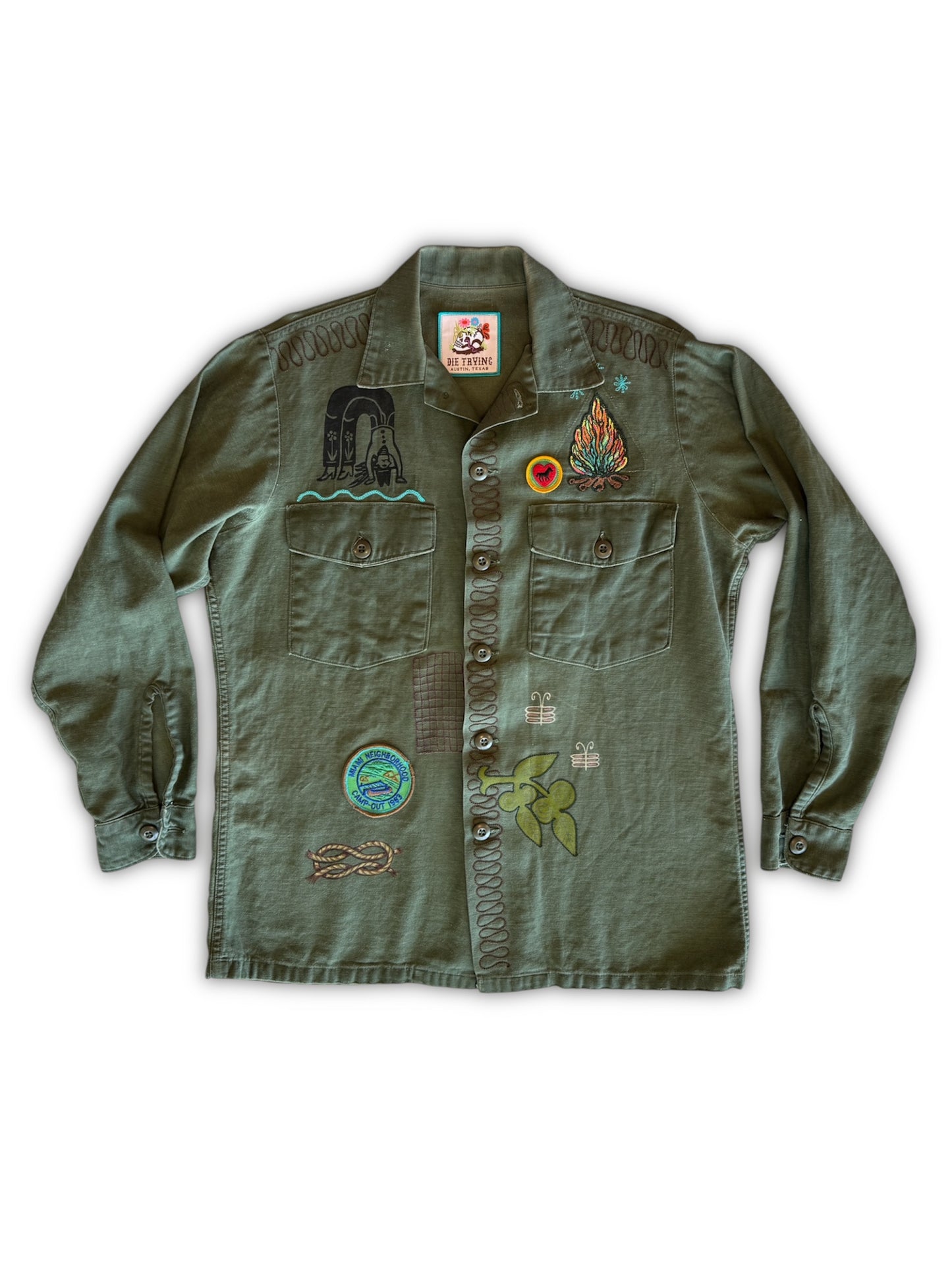 Vintage Military Shirt - Rabbit Cactus