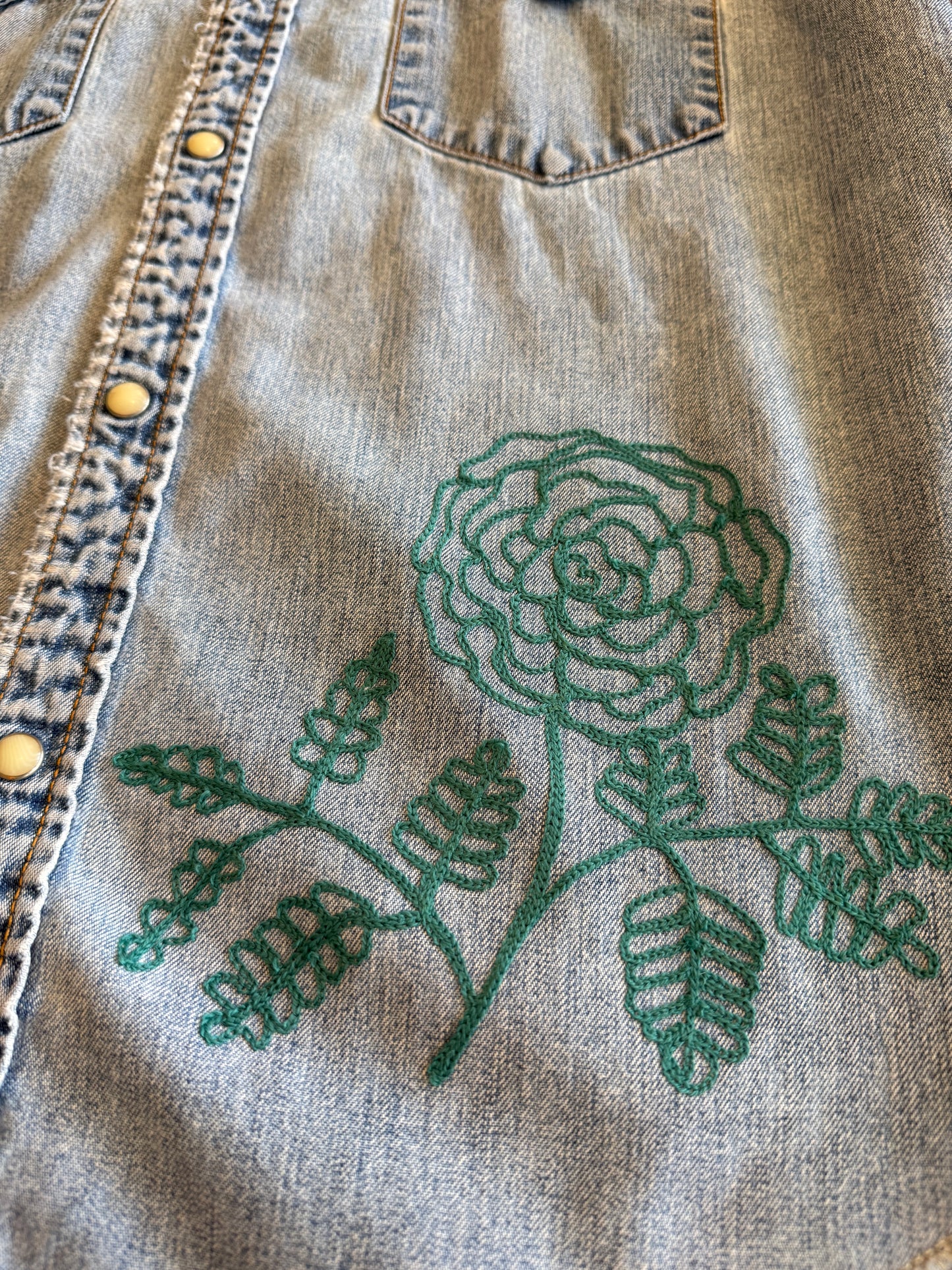 Vintage Denim Shirt - Coneflower 01