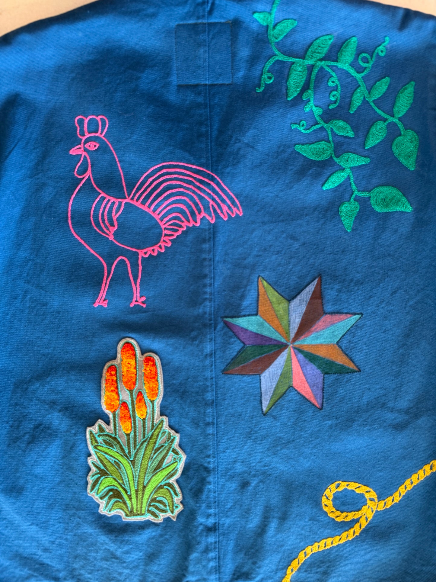 Vintage Blue Chore Coat - Collage