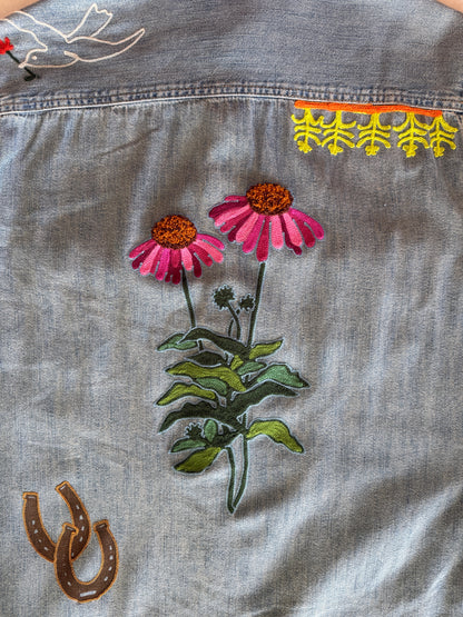 Vintage Denim Shirt - Coneflower 02