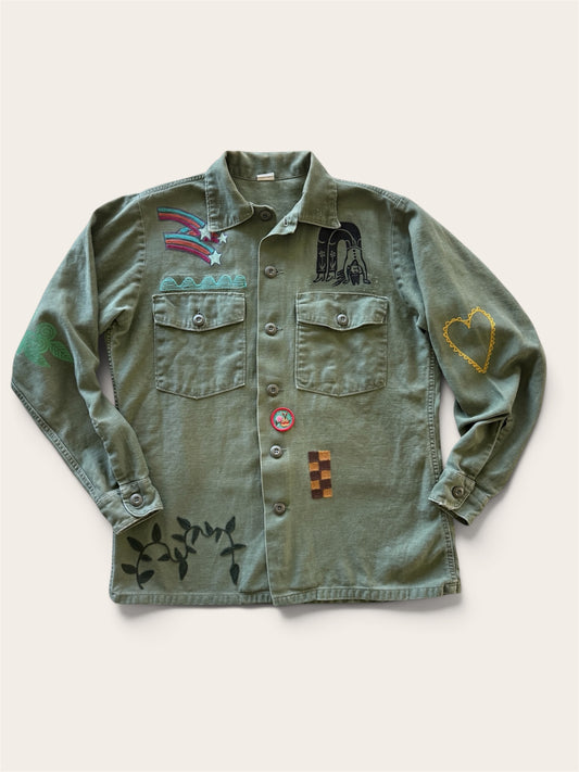 Vintage Green Military Shirt - Unicorn