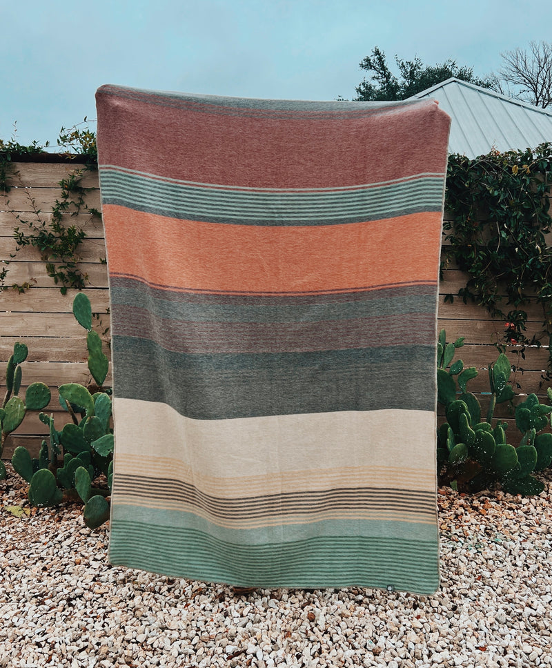 Alpaca Throw - Spectrum - With Custom Embroidery