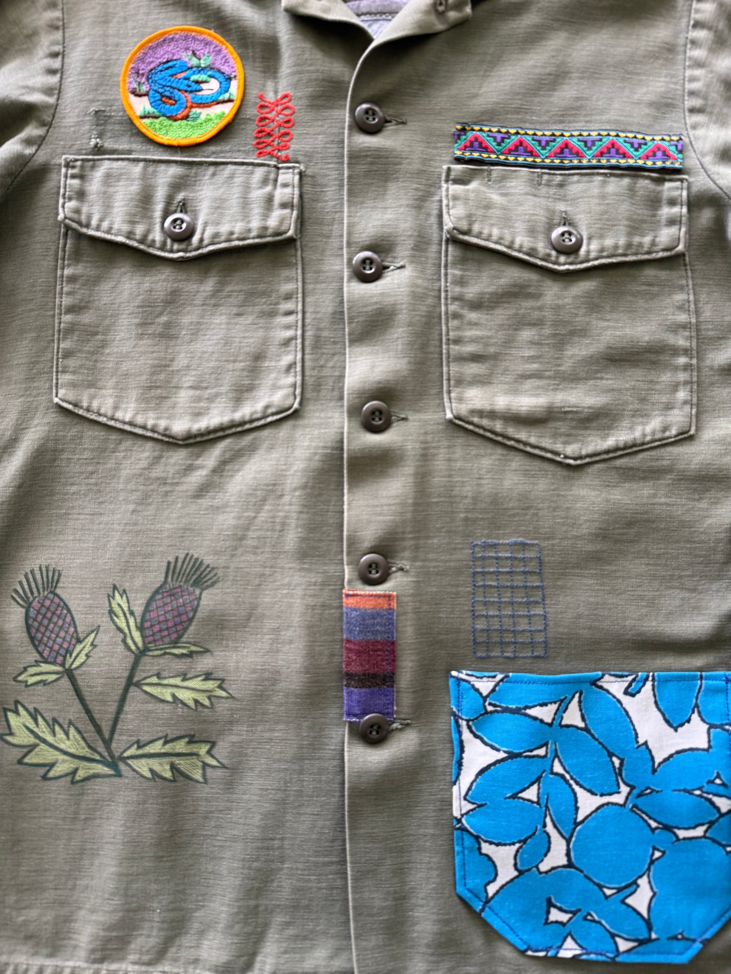 Vintage Military Shirt - Serape Armadillo