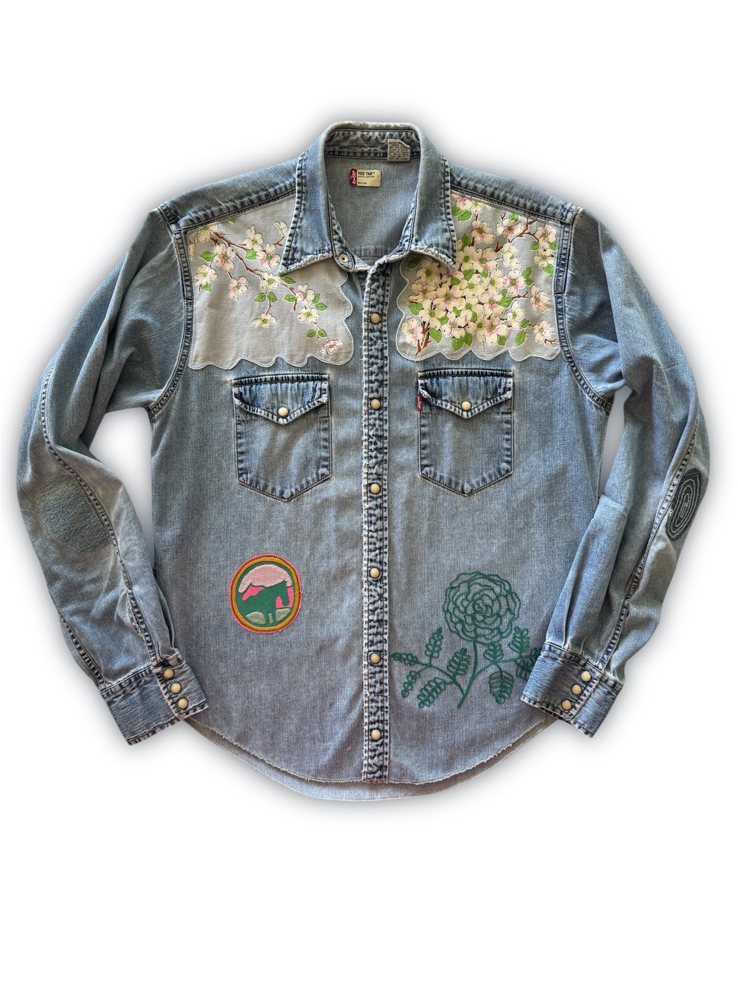 Vintage Denim Shirt - Coneflower 01