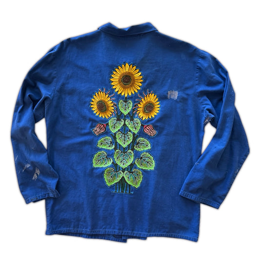 Vintage Chore Coat - Sunflowers